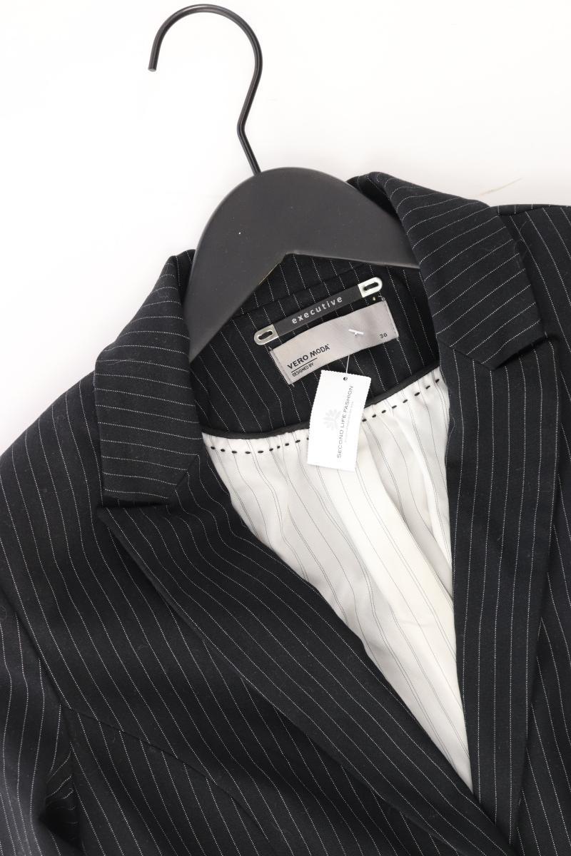 Vero Moda Blazer Gr. 36 gestreift grau aus Polyester