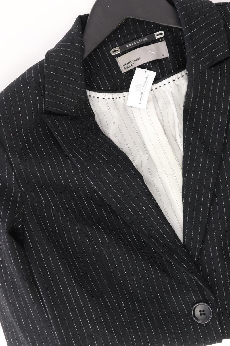 Vero Moda Blazer Gr. 36 gestreift grau aus Polyester
