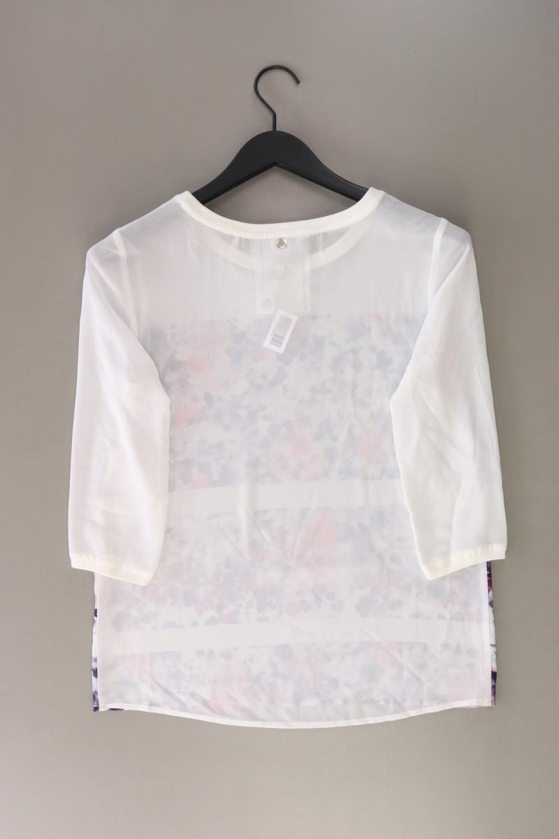 s.Oliver Classic Bluse Gr. 34 mit Blumenmuster 3/4 Ärmel weiß