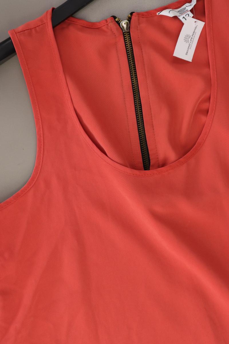 New Look Bluse lachsfarben Gr. 40 Ärmellos rosa aus Polyester