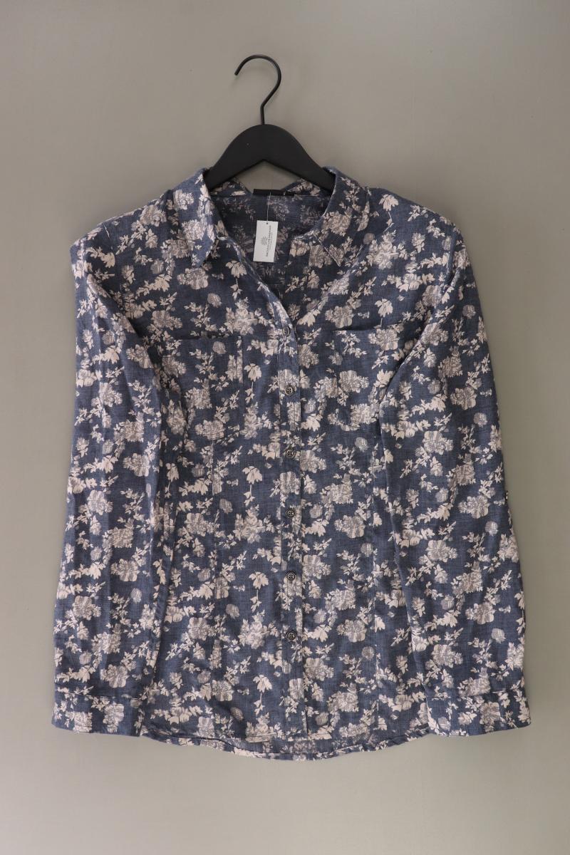 Bexleys Langarmbluse Gr. 40 mit Blumenmuster blau aus Polyester