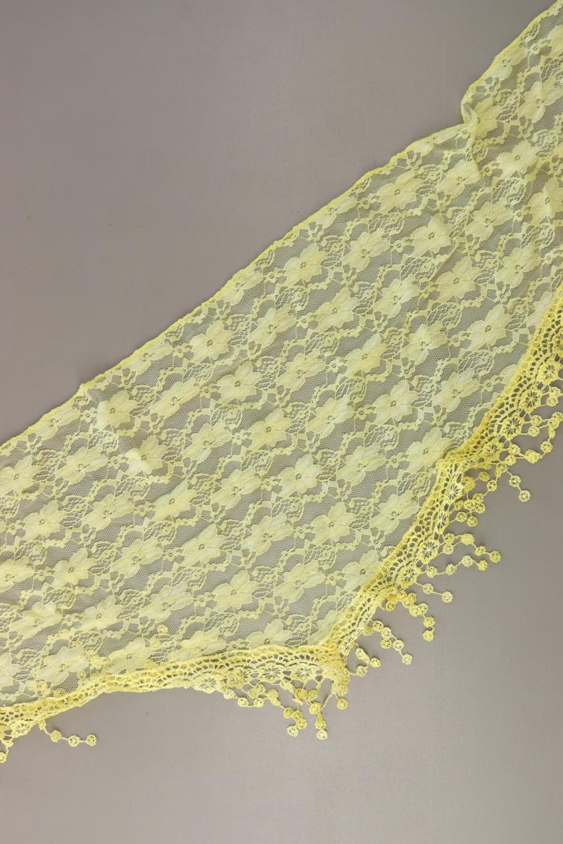 Tuch mit Spitze gelb aus Polyester