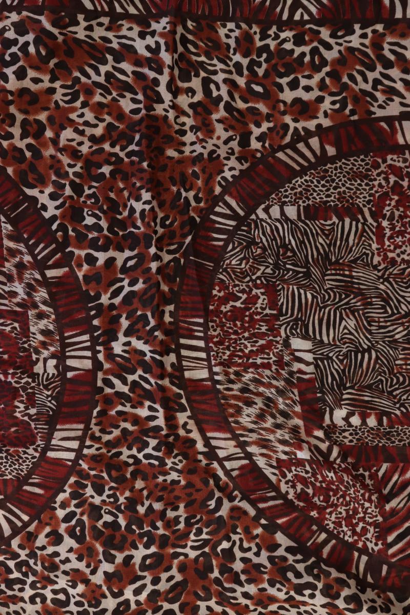 Loop gemustert mit Tierdruck braun