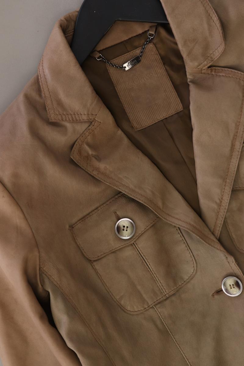 s.Oliver Lederjacke Gr. 38 Vintage braun