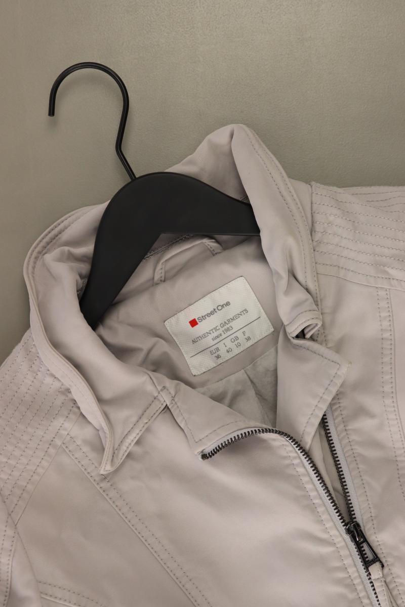 Street One Kunstlederjacke Gr. 36 creme aus Polyurethan