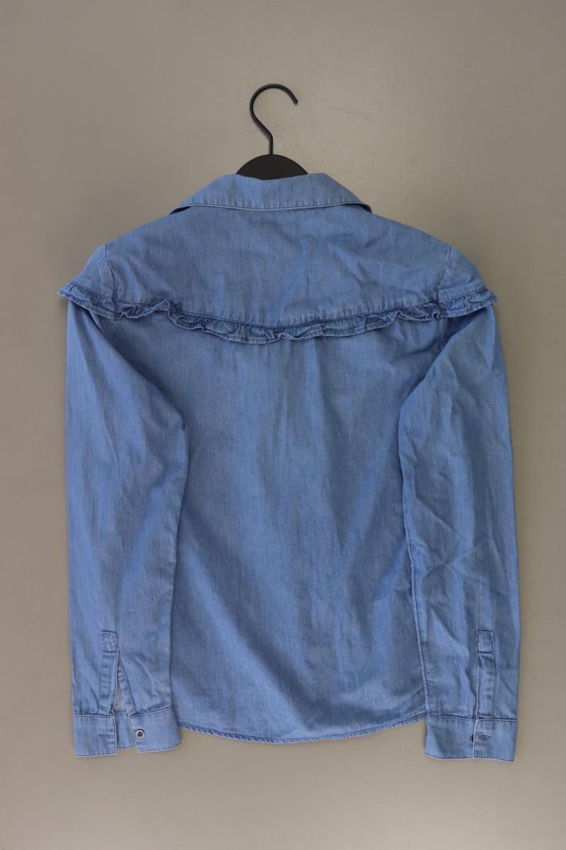 edc by Esprit Jeansbluse Gr. S Langarm blau aus Baumwolle
