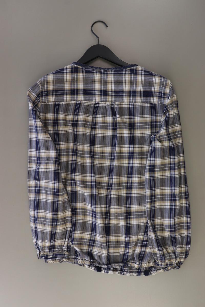 Esprit Karobluse Gr. 44 kariert Langarm blau aus Baumwolle