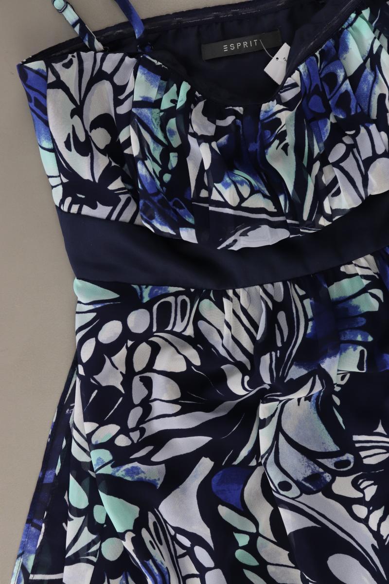 Esprit Chiffonkleid Gr. 36 neuwertig Träger blau aus Polyester
