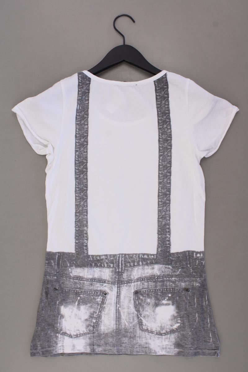 Melrose Printshirt Gr. L Kurzarm weiß aus Baumwolle