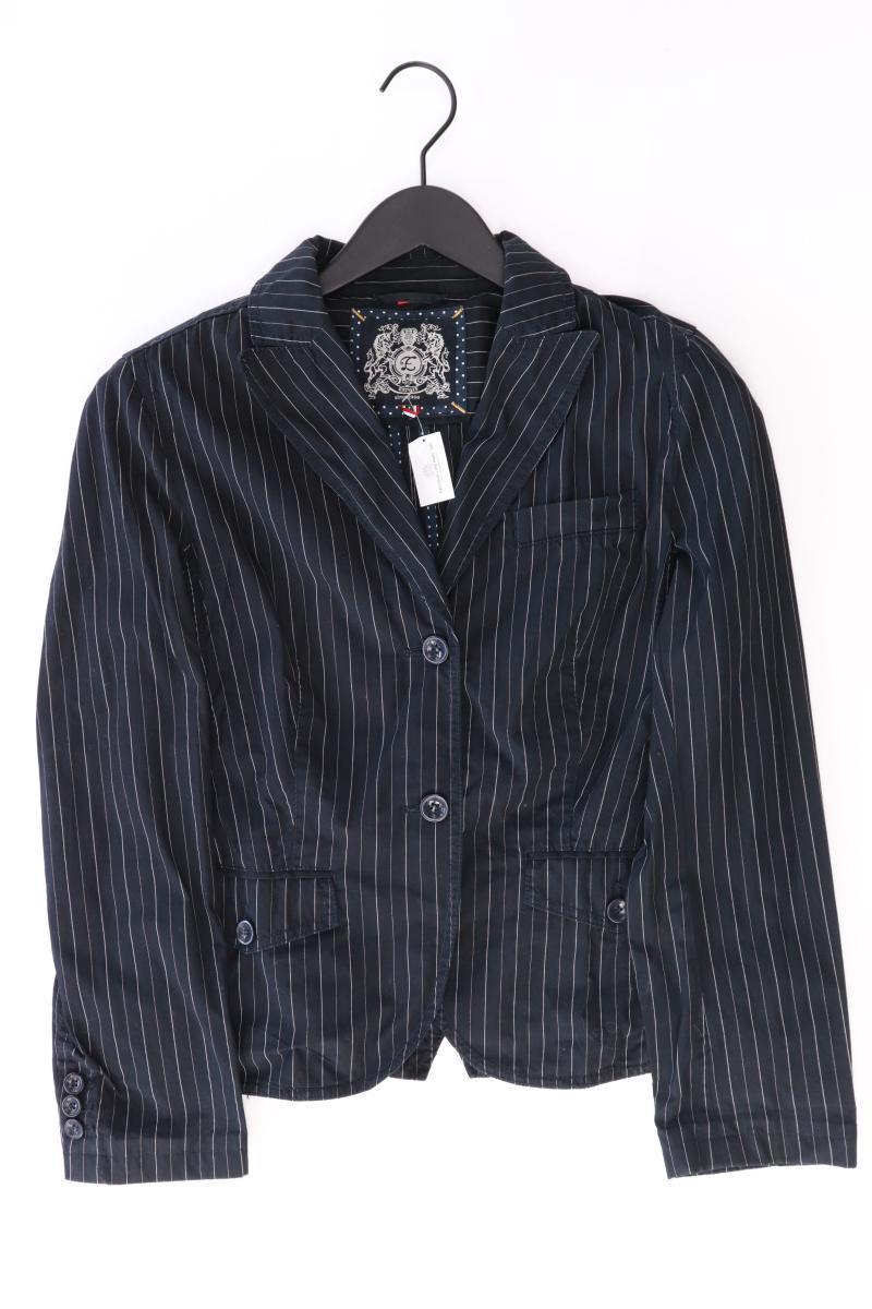 Esprit Regular Blazer Gr. 40 gestreift schwarz aus Baumwolle