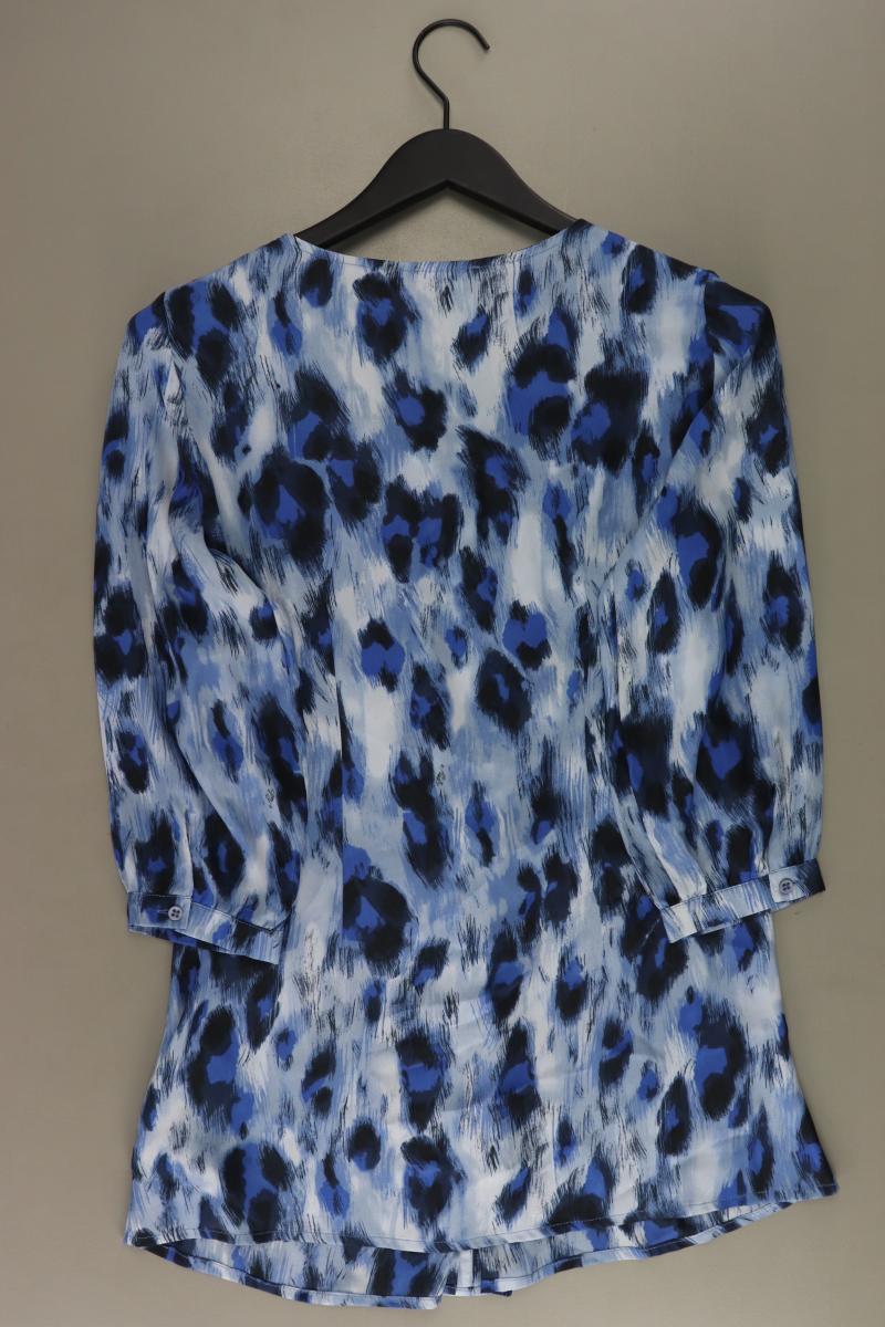 More&More Comfort Bluse Gr. 36 mit Tierdruck neuwertig 3/4 Ärmel blau