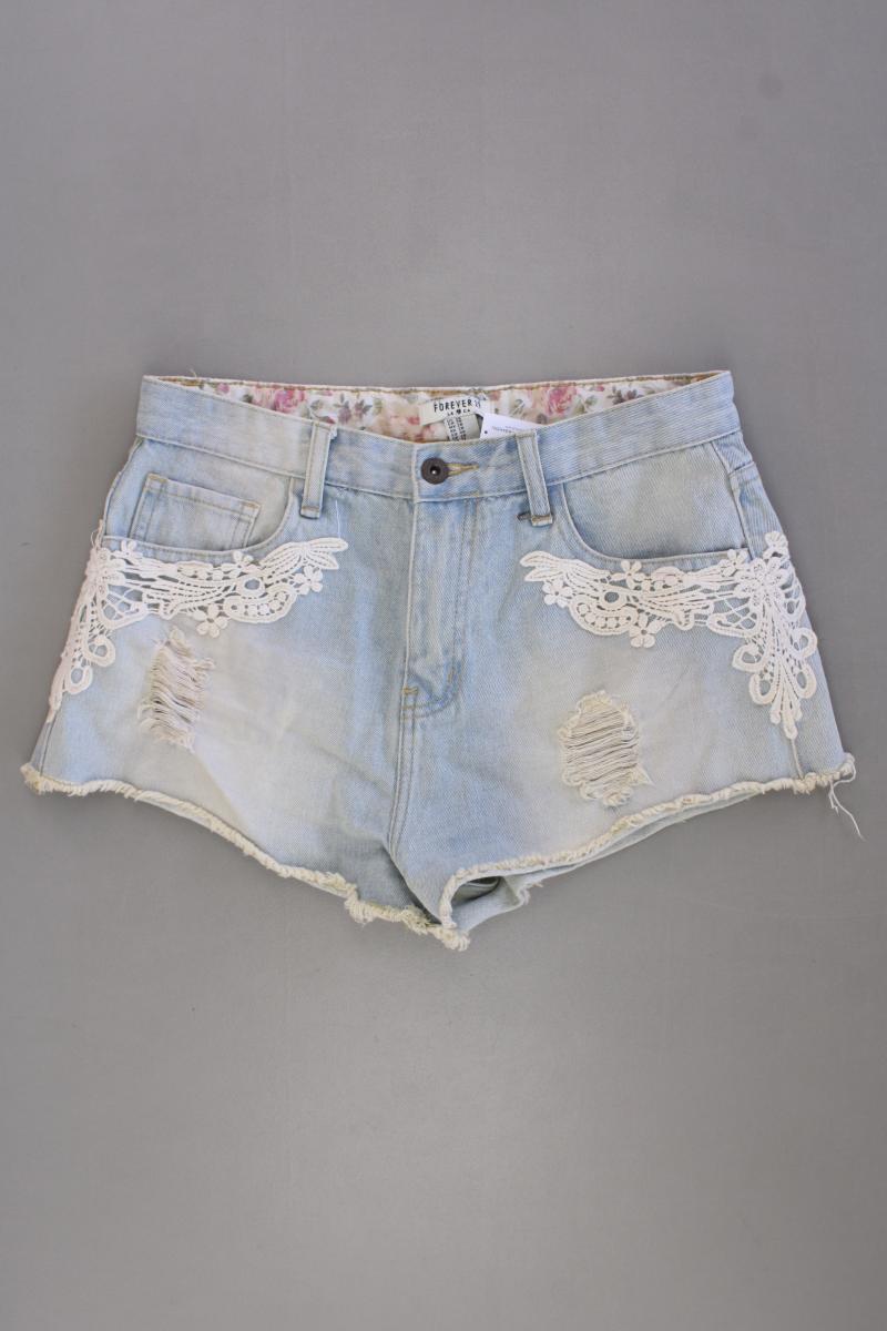 forever 21 Jeansshorts Gr. W28 blau aus Baumwolle