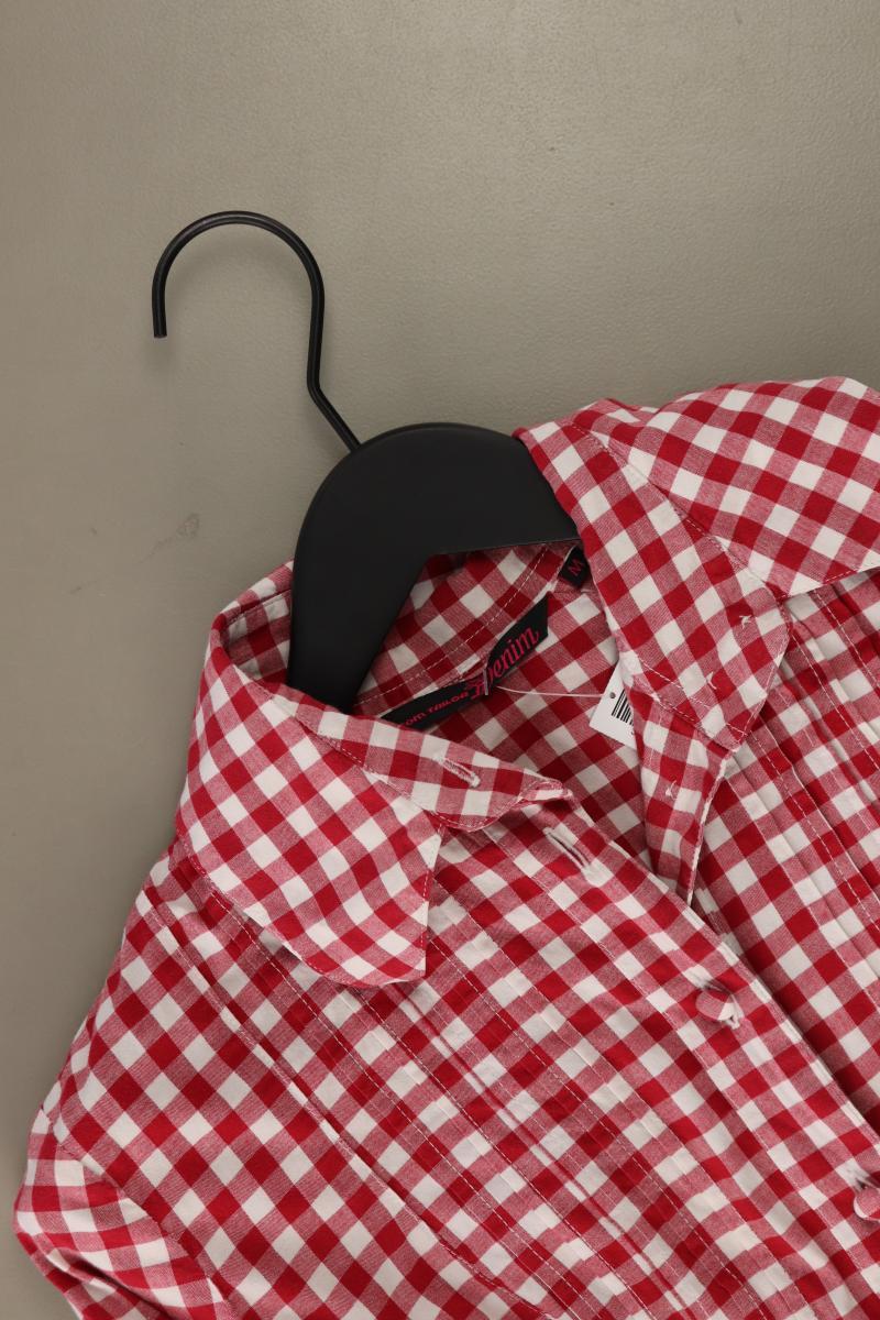 Tom Tailor (Denim) Karobluse Gr. 38 kariert Langarm rot aus Baumwolle