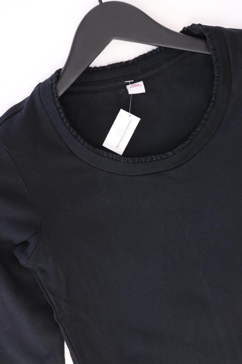 s.Oliver Classic Shirt Gr. 36 3/4 Ärmel schwarz aus Baumwolle