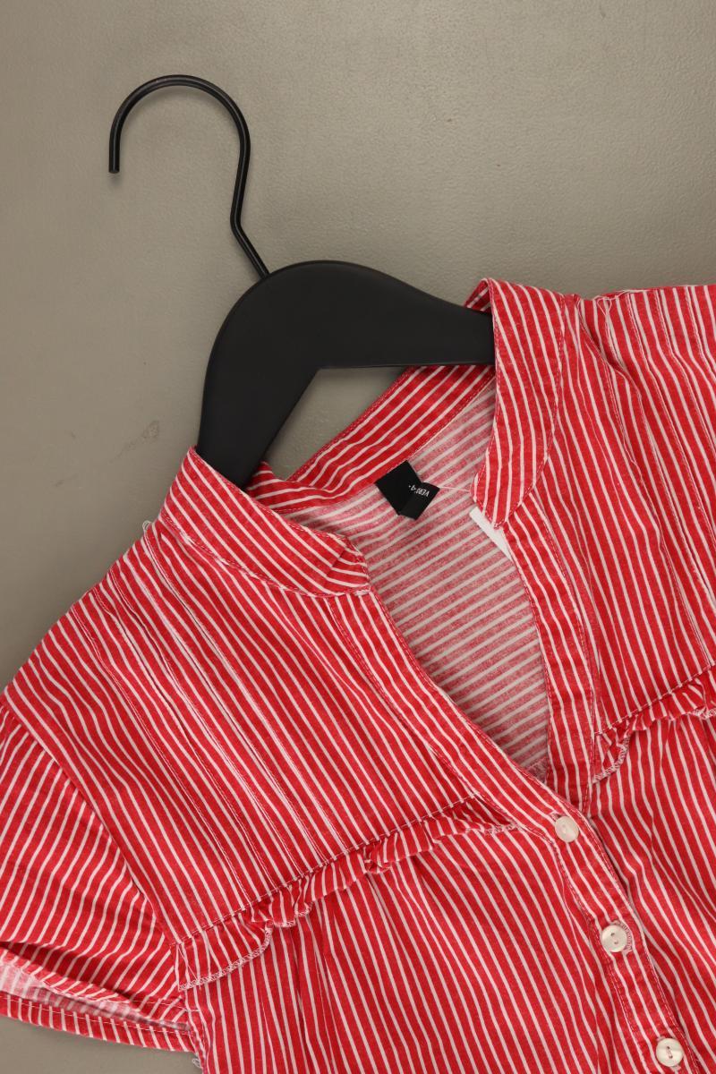 Vero Moda Rüschenbluse Gr. M gestreift Kurzarm rot