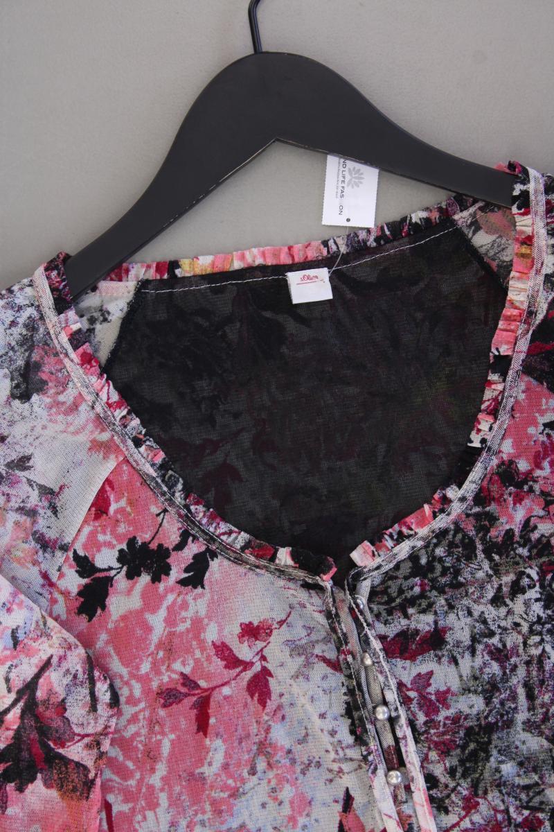 s.Oliver Rüschenbluse Gr. 36 3/4 Ärmel mehrfarbig aus Polyester