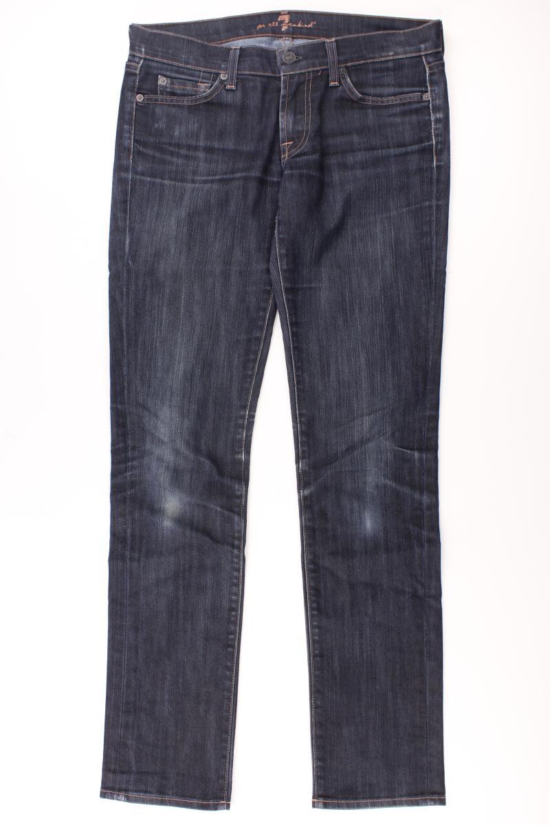 7 For All Mankind Skinny Jeans Gr. W29 blau aus Baumwolle