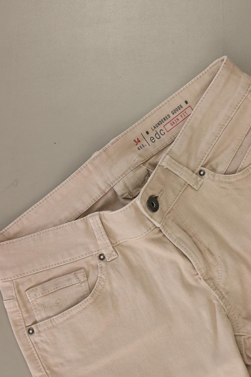 edc by Esprit Skinny Jeans Gr. 34 creme aus Baumwolle