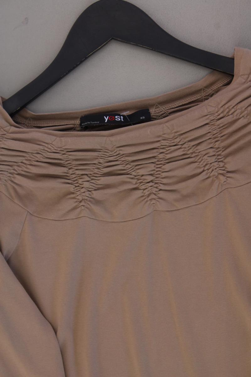 yest Longsleeve-Shirt Gr. XS Langarm braun aus Viskose