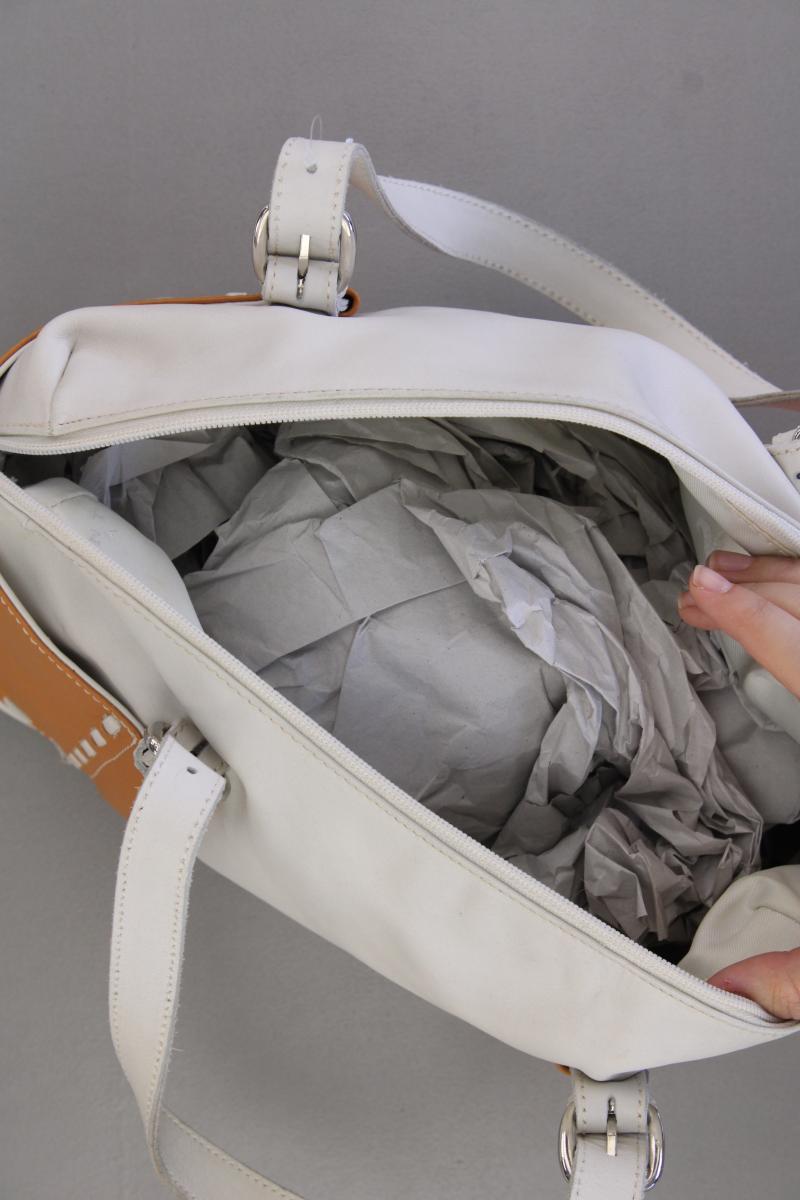 Henkeltasche weiß aus Kunstleder