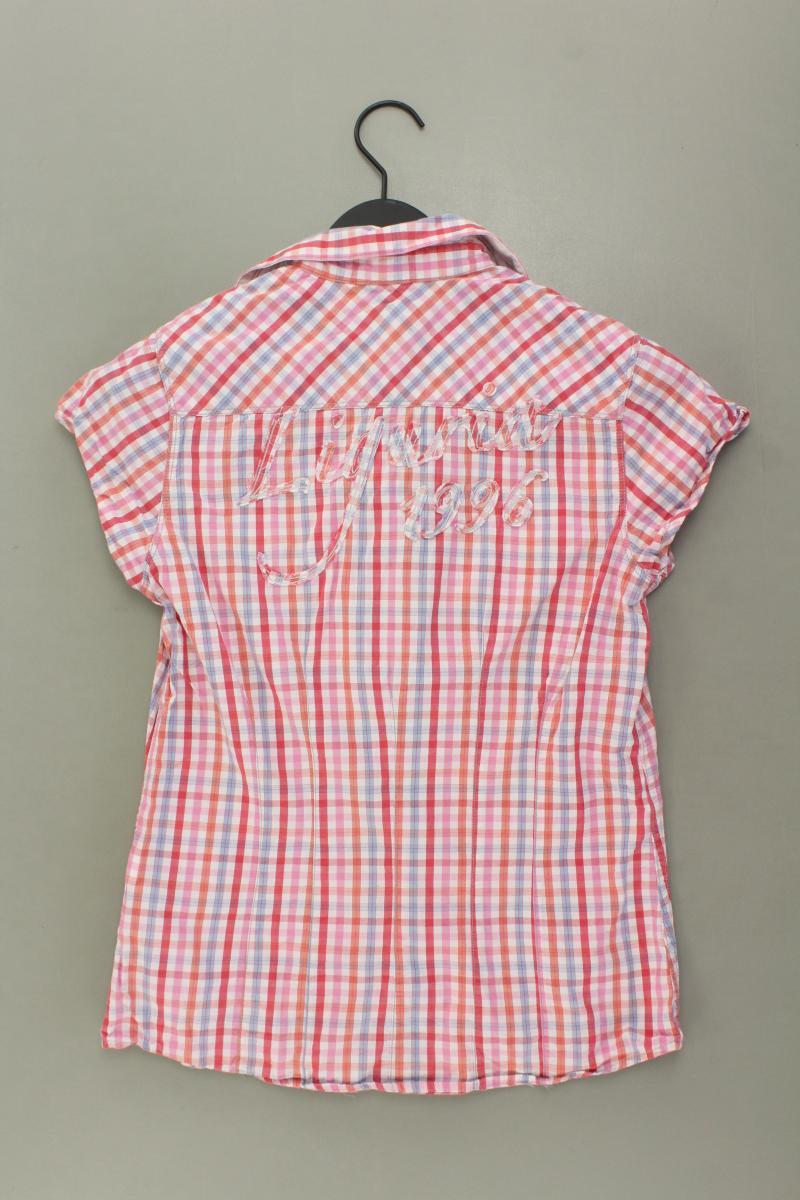 Karobluse Gr. S kariert Kurzarm pink aus Baumwolle