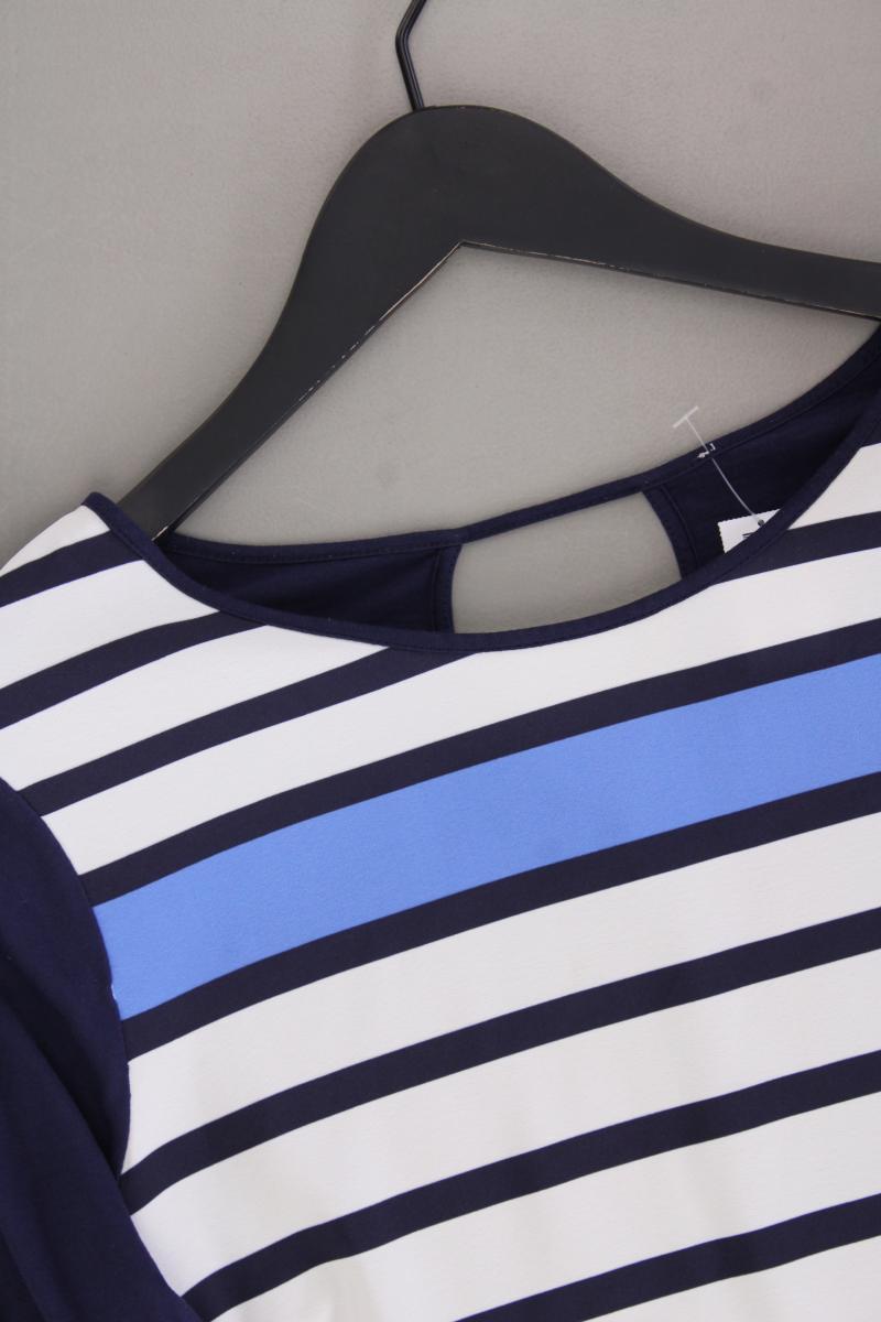 Oasis Regular Bluse Gr. S gestreift 3/4 Ärmel blau aus Viskose