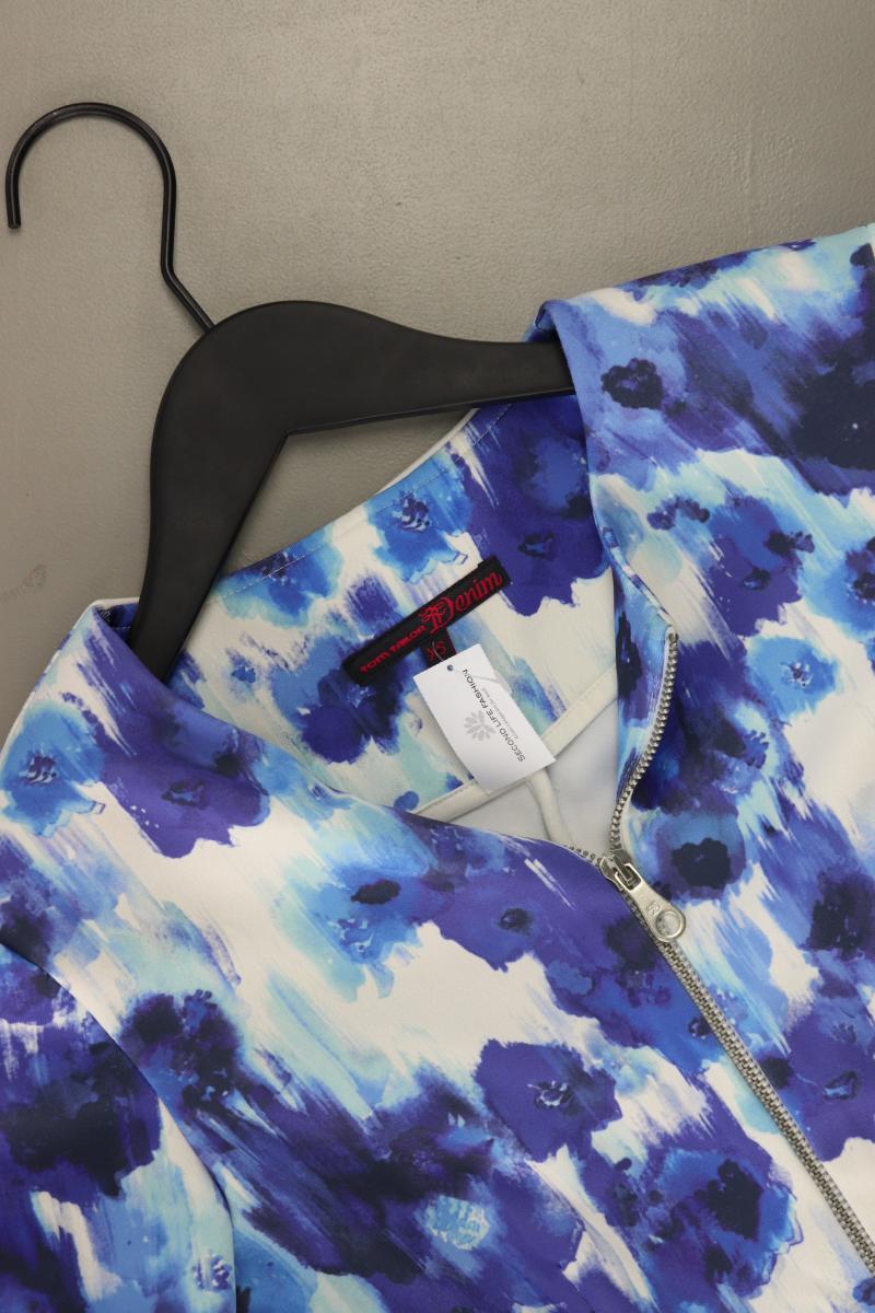 Tom Tailor (Denim) Übergangsjacke Gr. XS mit Blumenmuster neuwertig blau