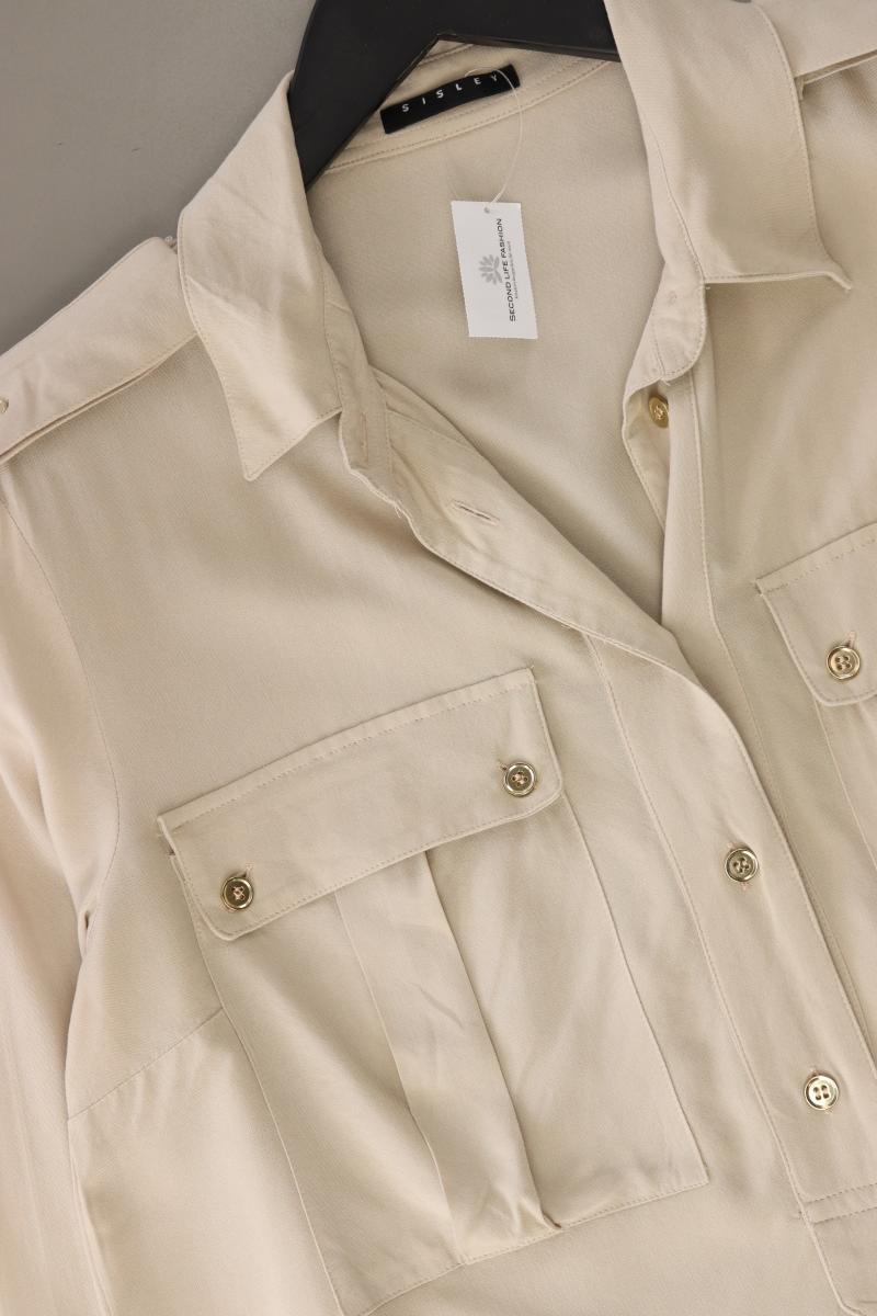 Sisley Oversize Bluse Gr. S Langarm creme aus Viskose