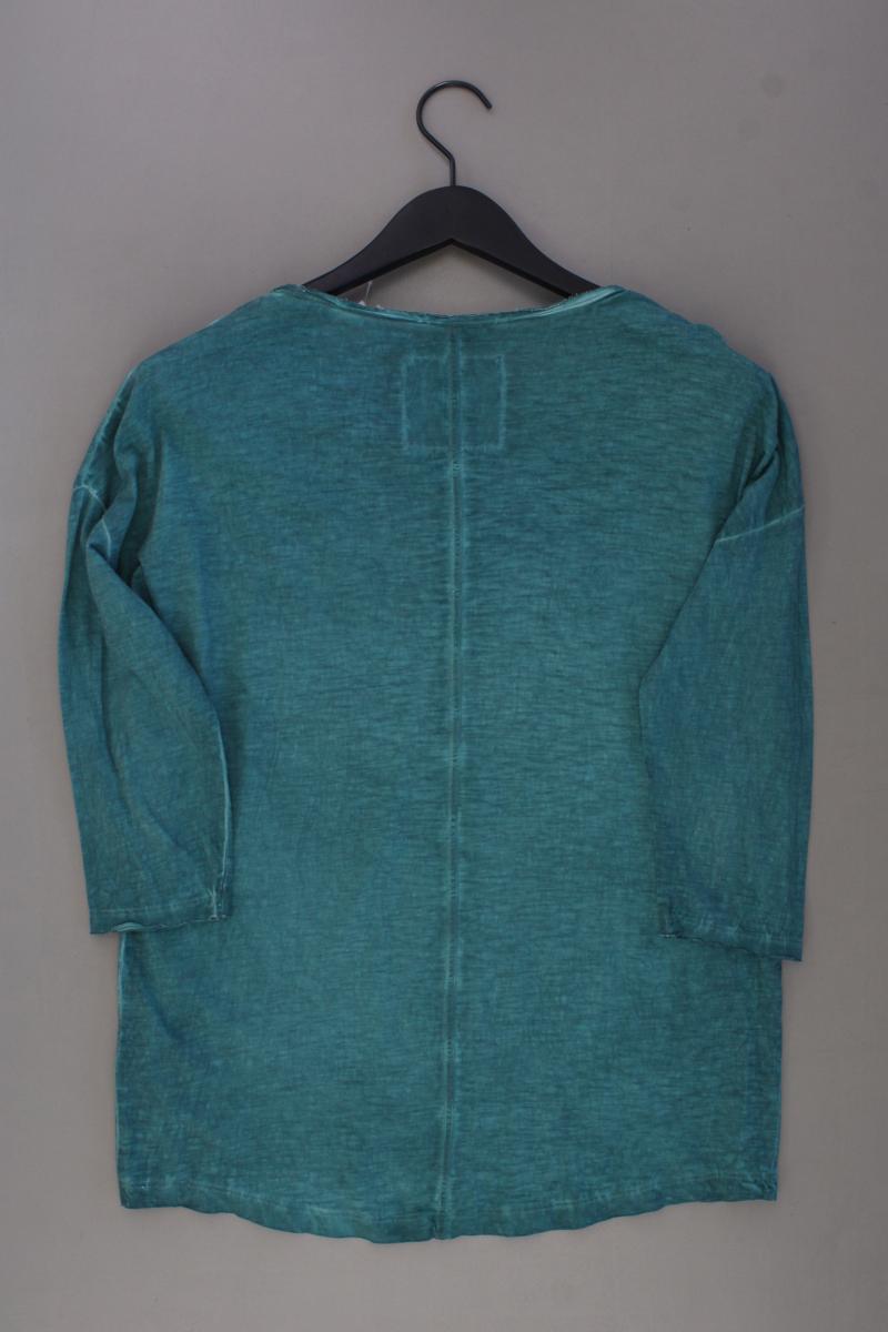 s.Oliver Oversize-Shirt Gr. 34 3/4 Ärmel mit Pailletten türkis aus Baumwolle