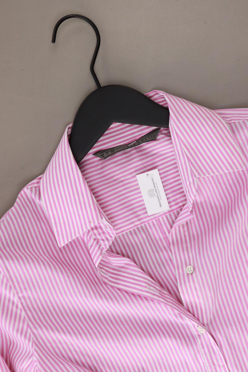 Zara Langarmbluse Gr. M gestreift rosa aus Baumwolle