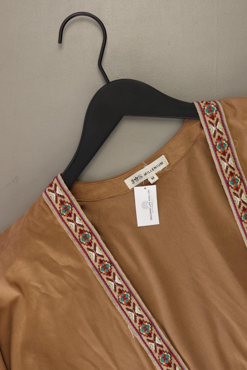 MILLENIUM Strickjacke Gr. M 3/4 Ärmel braun aus Polyester