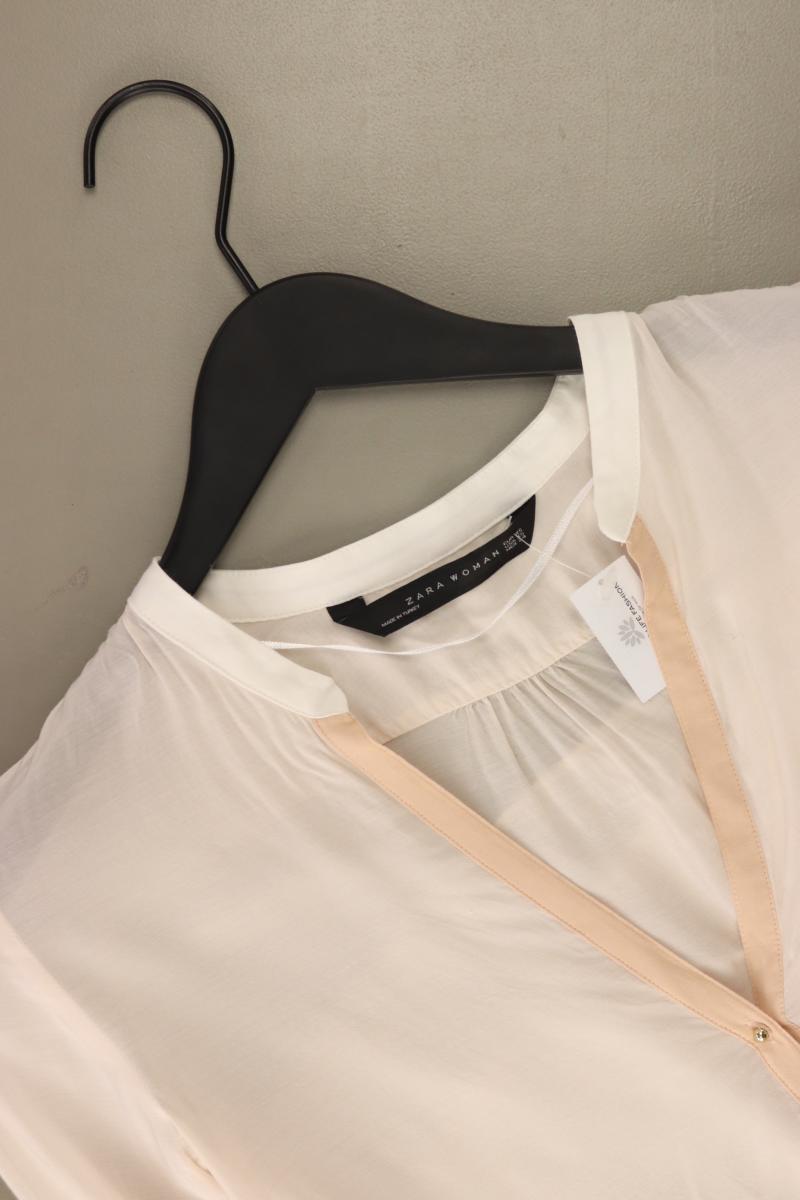 Zara Langarmbluse Gr. XS creme aus Viskose