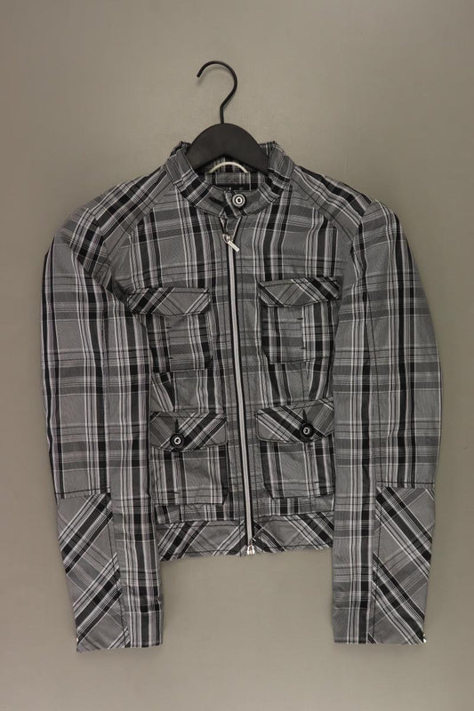 comma, Übergangsjacke Gr. 36 kariert grau aus Polyester