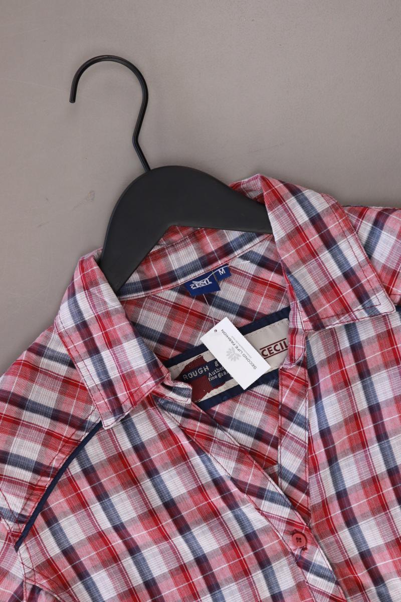 Cecil Karobluse Gr. M kariert Kurzarm rot aus Baumwolle