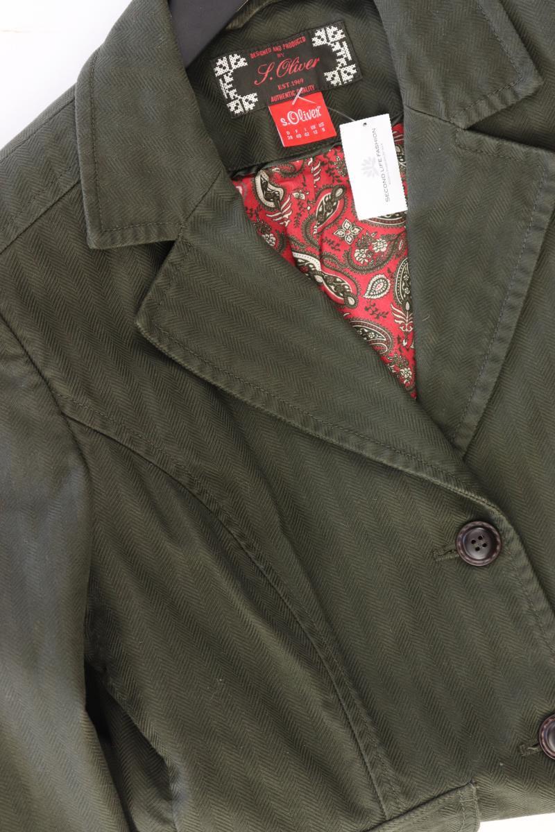 s.Oliver Classic Jacke Gr. 38 olivgrün aus Baumwolle