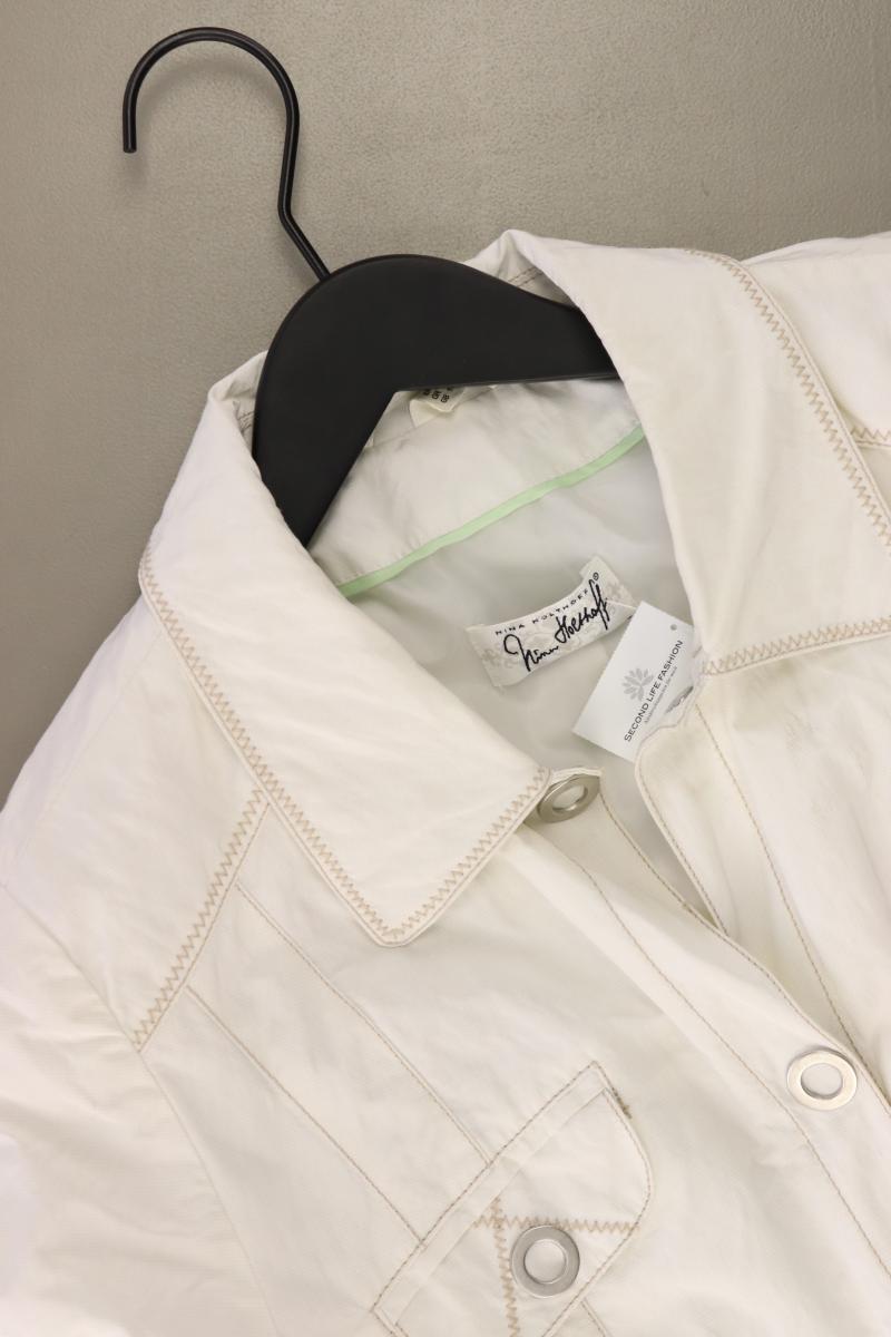Nina Holthoff Übergangsjacke Gr. 42 weiß aus Baumwolle