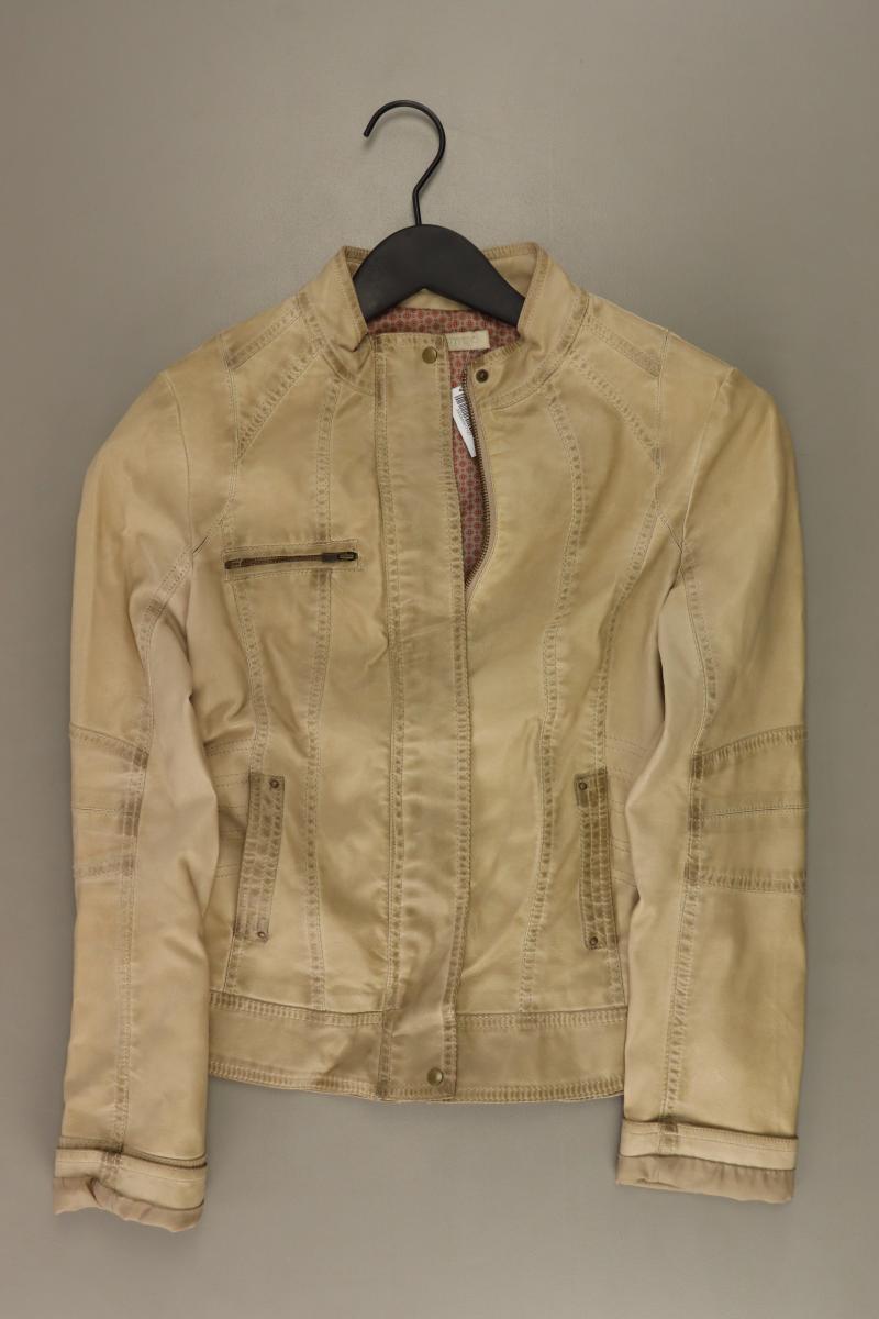 Promod Kunstlederjacke Gr. 34 creme aus Polyurethan