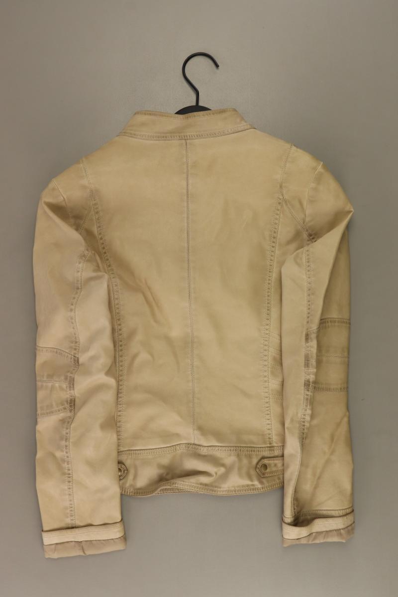Promod Kunstlederjacke Gr. 34 creme aus Polyurethan