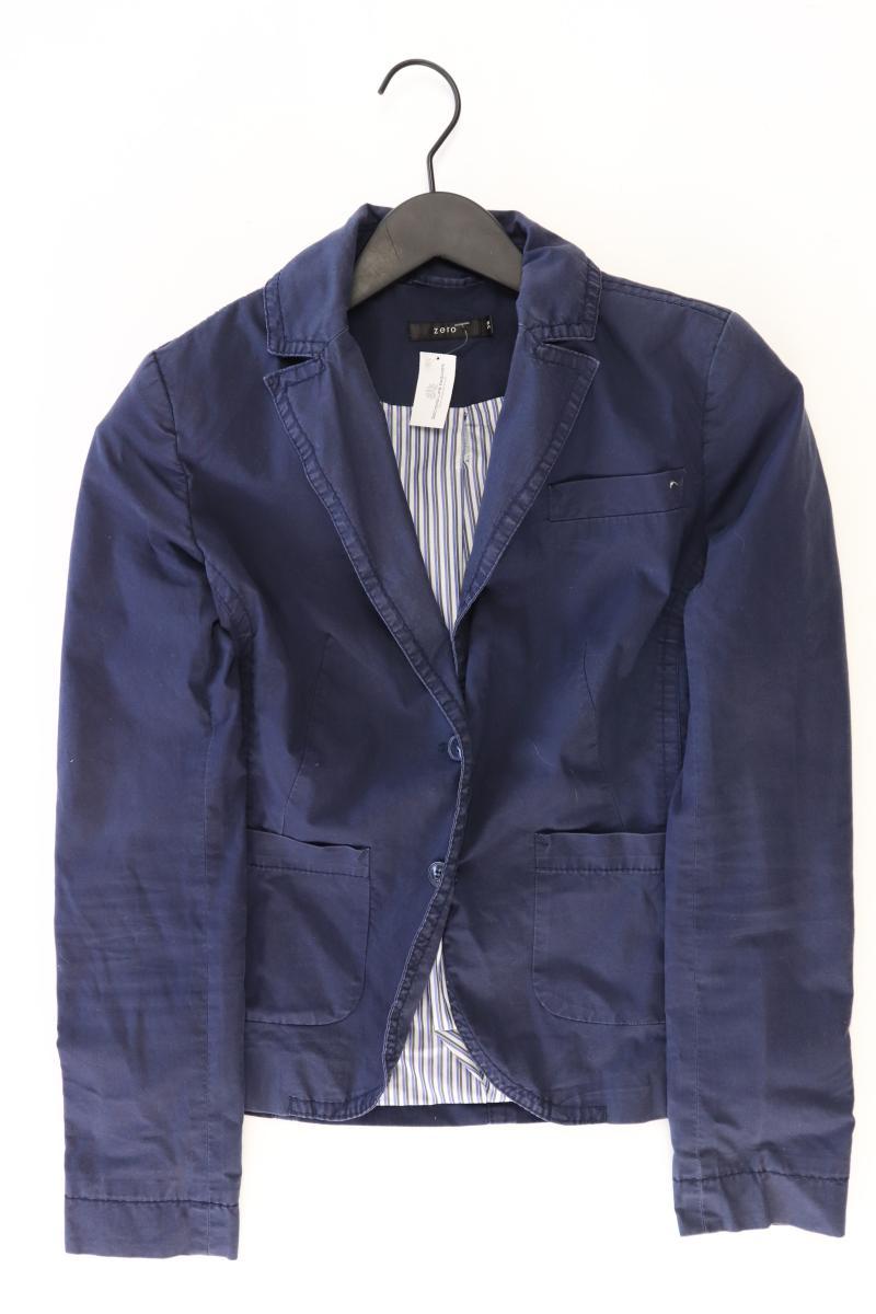 Zero Regular Blazer Gr. 36 blau aus Baumwolle