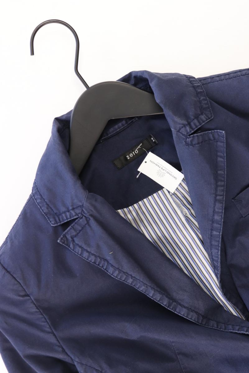 Zero Regular Blazer Gr. 36 blau aus Baumwolle