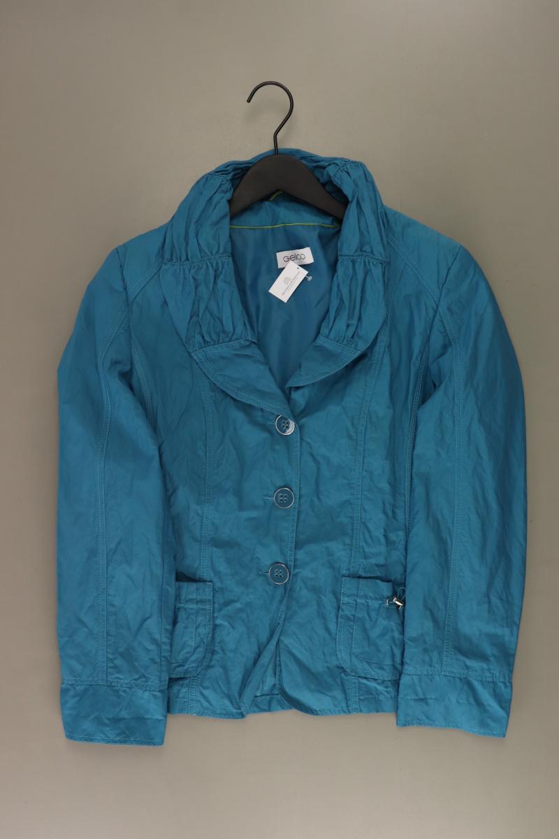 Gelco Übergangsjacke Gr. 40 türkis aus Baumwolle