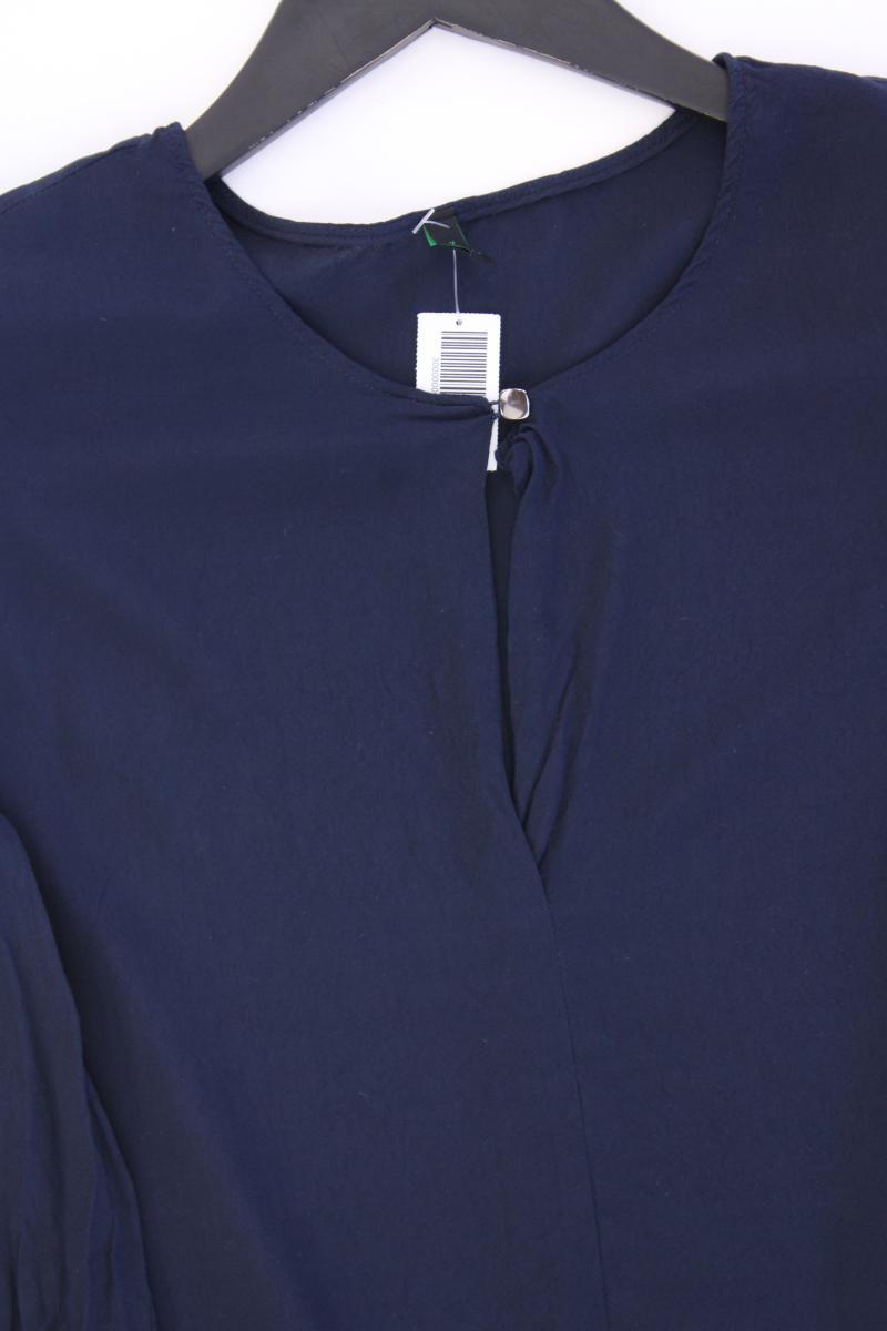 Benetton Regular Bluse Gr. XS 3/4 Ärmel blau aus Viskose