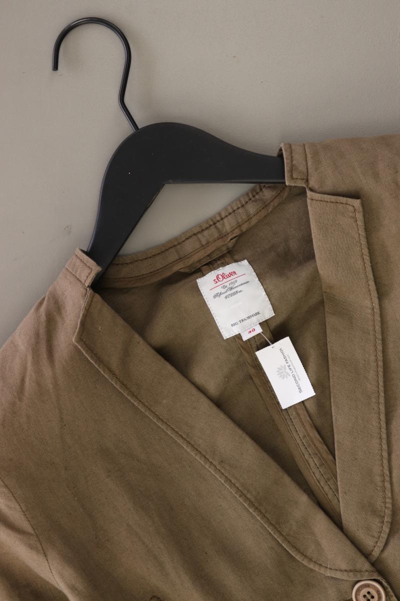 s.Oliver Blazer mit Leinen Gr. 40 braun