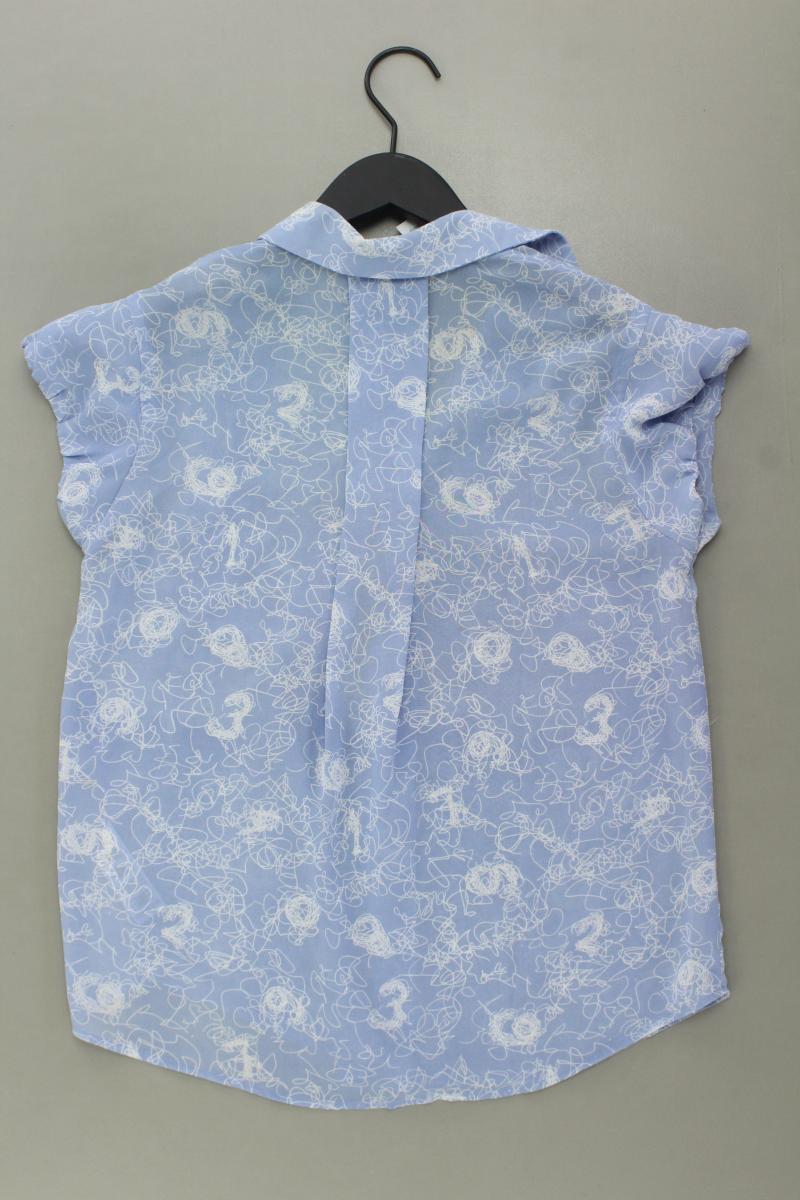 Asos Kurzarmbluse Gr. 34 blau aus Polyester