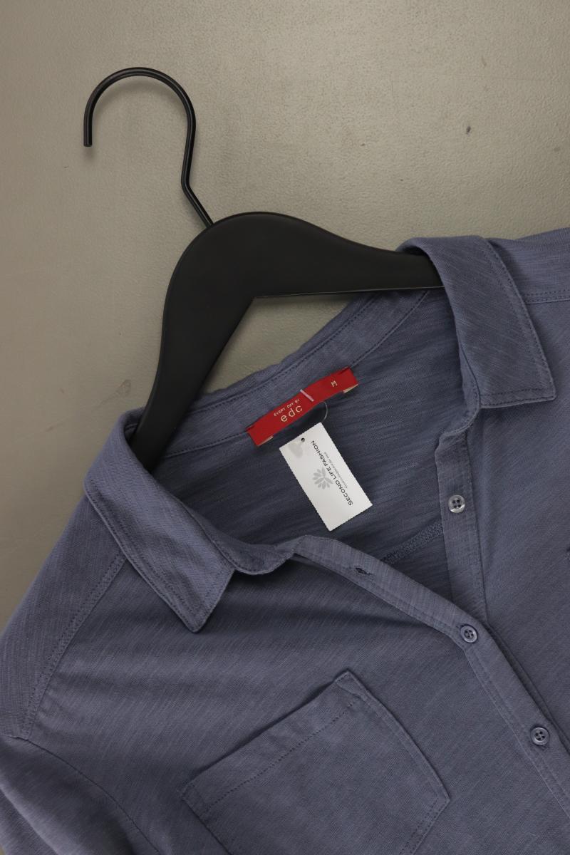 edc by Esprit Langarmbluse Gr. M blau aus Baumwolle
