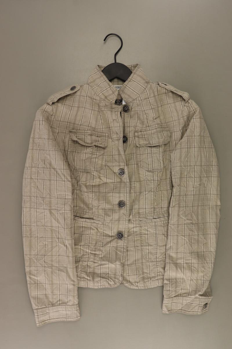 Street One Übergangsjacke Gr. 38 kariert braun aus Baumwolle