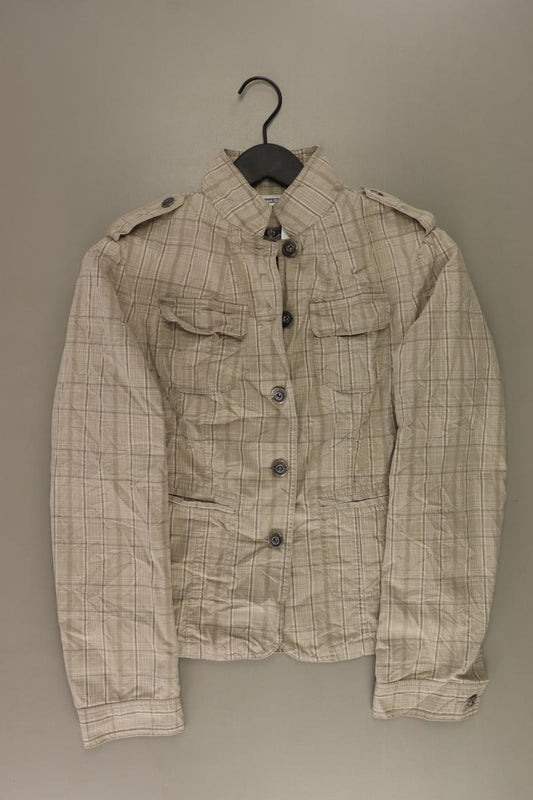 Street One Übergangsjacke Gr. 38 kariert braun aus Baumwolle