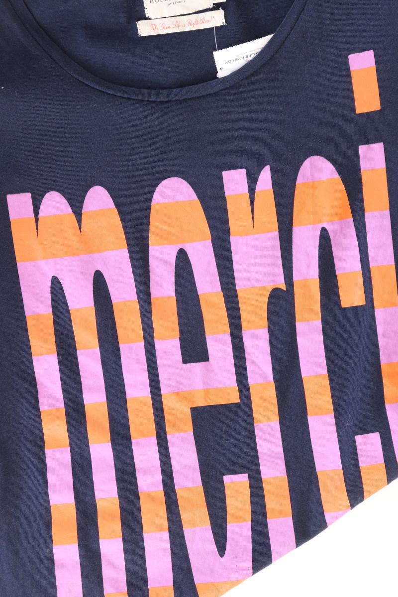 Holly & Whyte Printshirt Gr. S Kurzarm blau aus Baumwolle