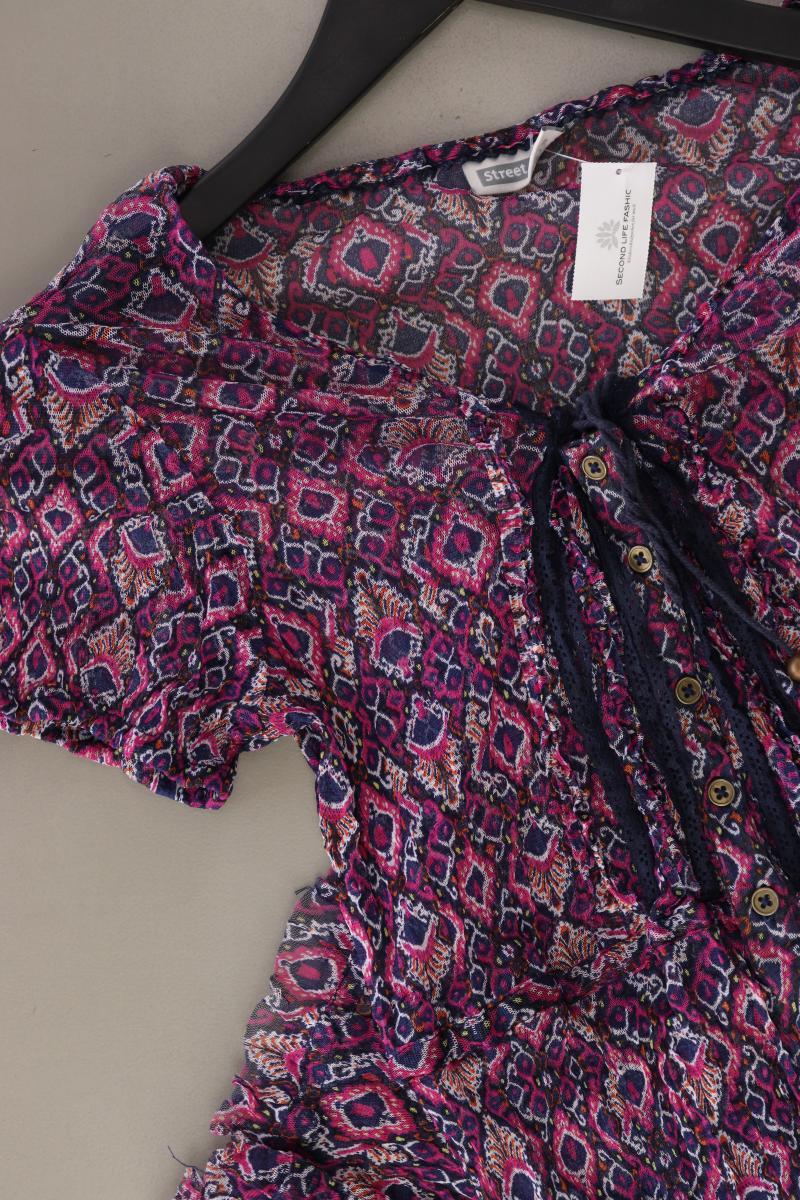Street One Kurzarmbluse Gr. 36 lila aus Polyester