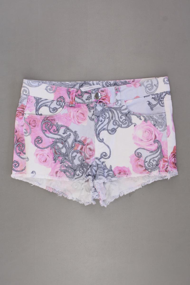 H&M Conscious Collection Shorts Gr. 36 mit Blumenmuster rosa aus Baumwolle